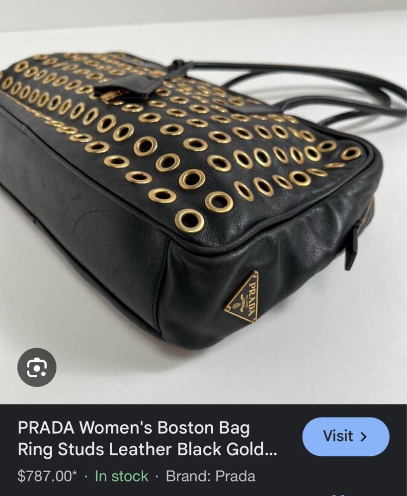 Шкіряна сумка з кільцями схожа на Prada