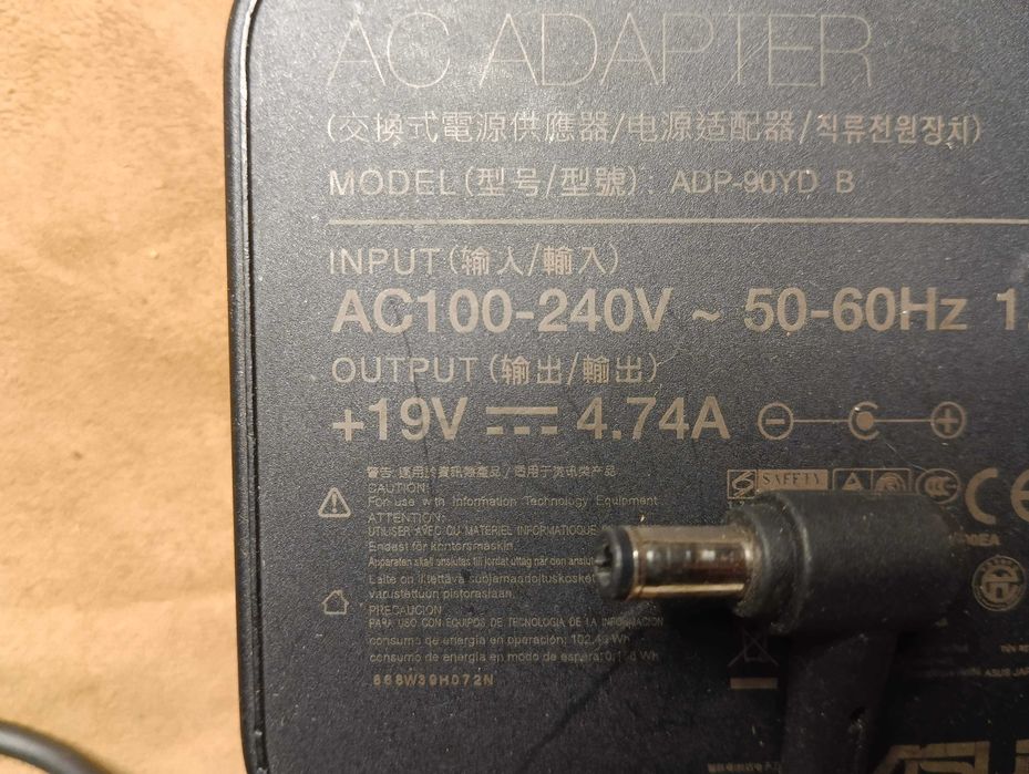 Блок живлення зарядне до ноутбука ASUS 19V 4.74A 90W (5.5×2.5mm)