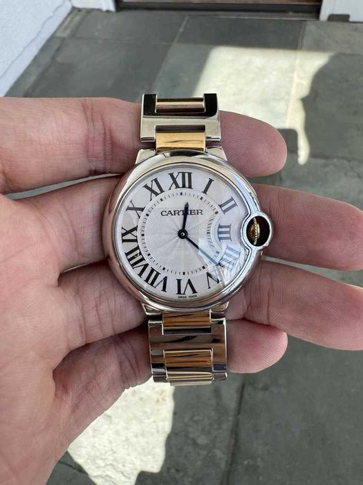 Relógio Cartier Ballon Azul, Ouro 18K e Aço Inoxidável