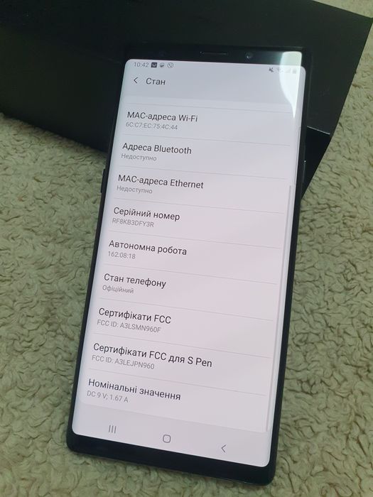 Смартфон Samsung note 9 6/128