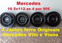 Jantes 16 5x112 Mercedes Vito Viano ferro, roda suplente,  pneu