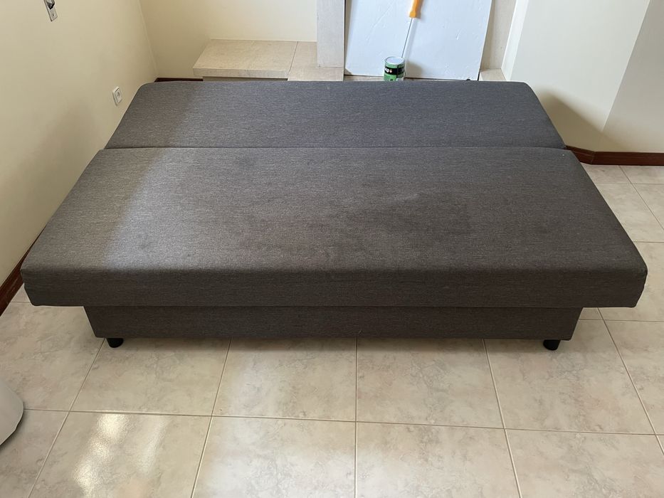 Sofá-cama Ikea cinza