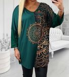 Tunika damska plus size wzór aztecki