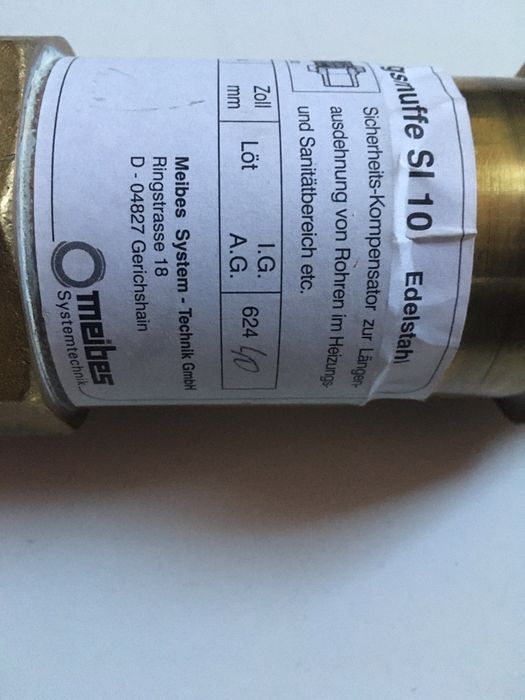 Kompensator mieszkowy SI 10 Meibes