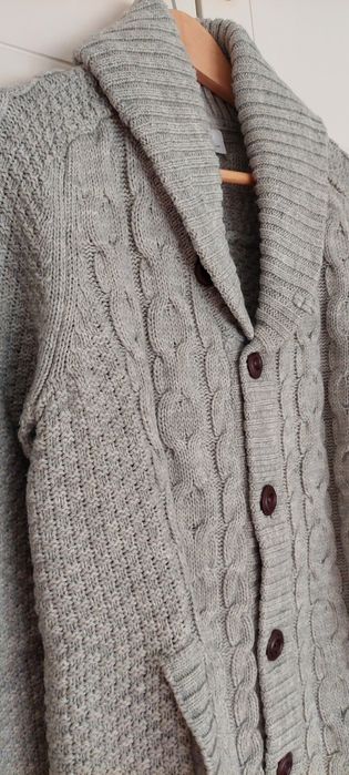 Casaco Homem Lã Cinza Botões