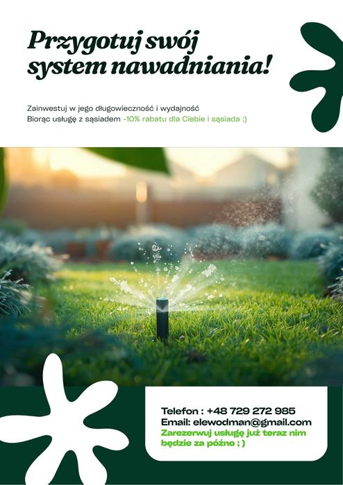 Przygotuj swój system nawadniania bo mrozy tuż tuż : )