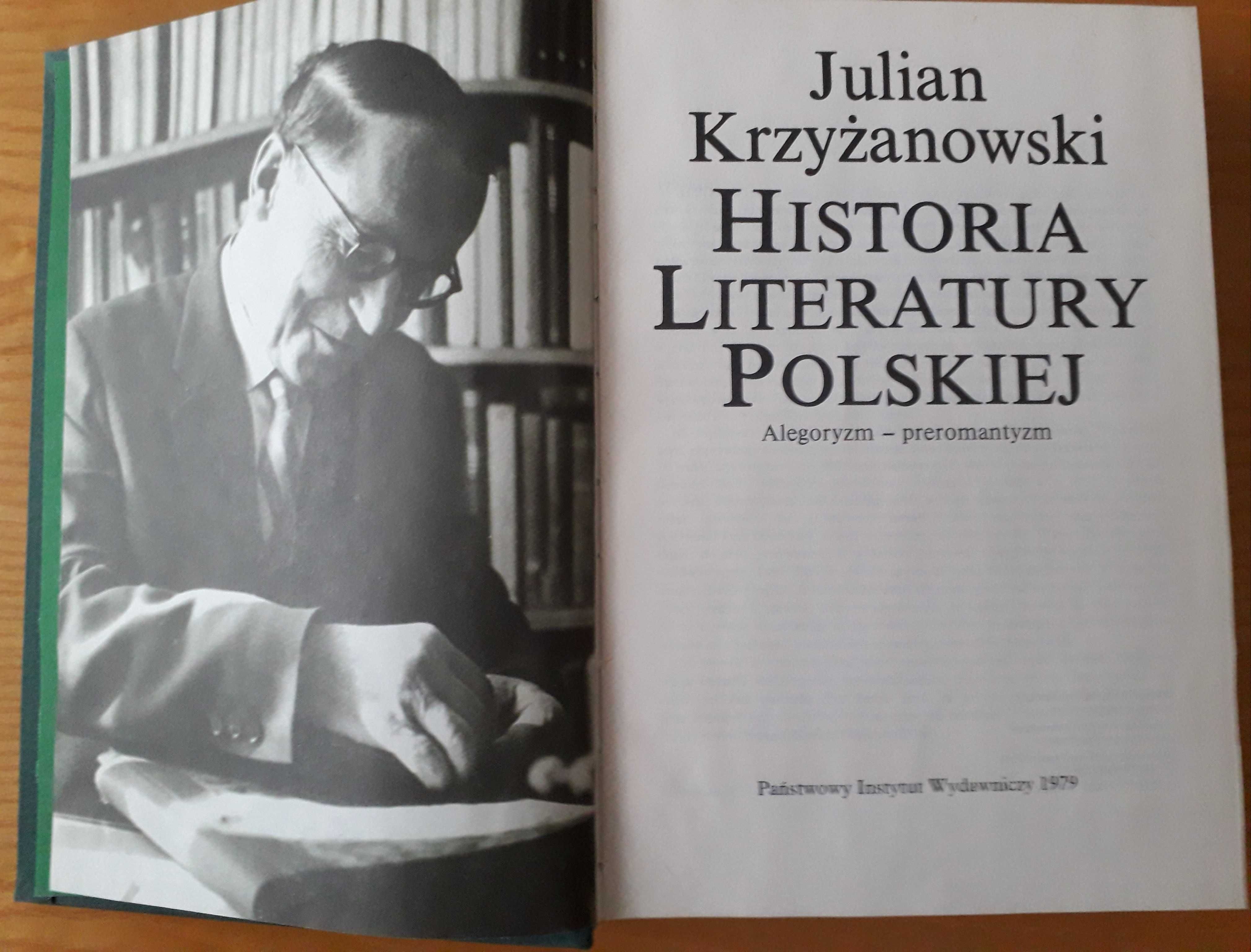 Historia literatury polskiej  Julian Krzyżanowski