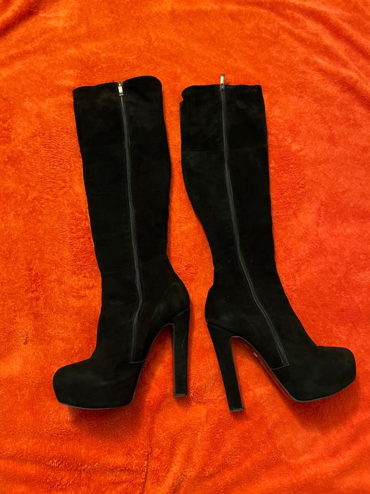 Ботфорди жіночі натуральний замш