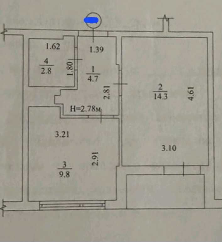 Продаж 1-к., Голосієво.