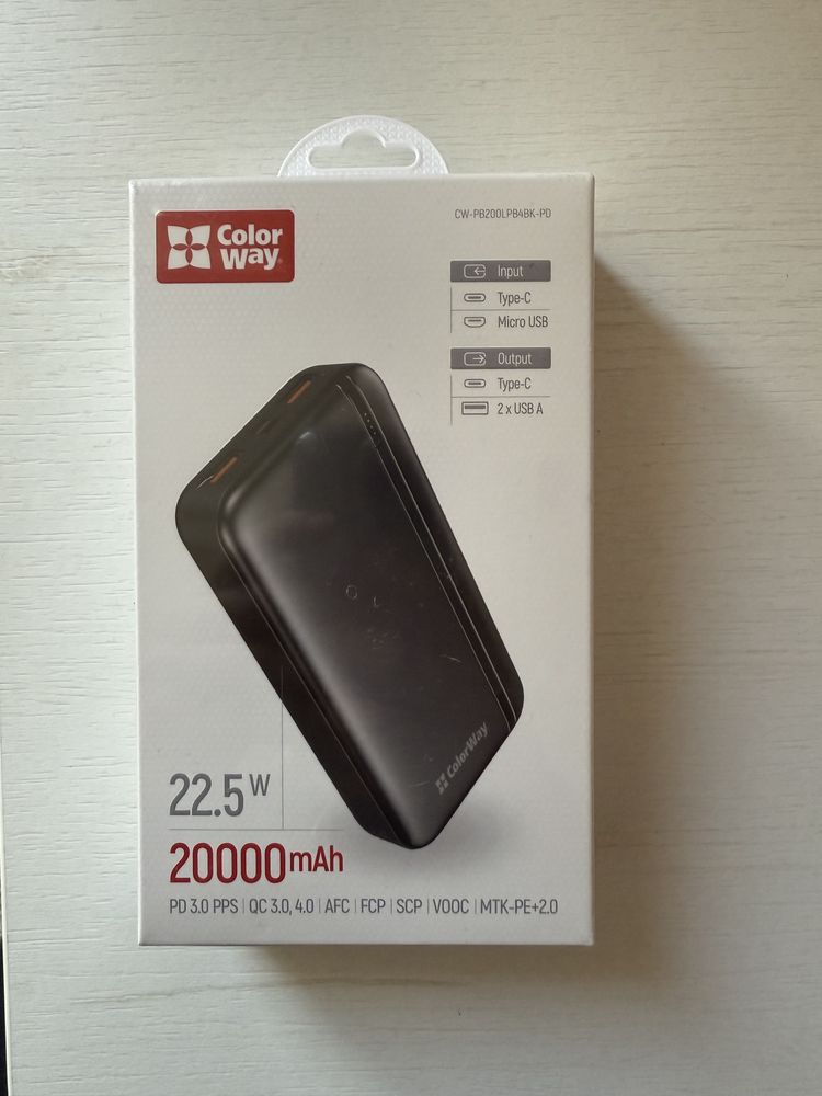 Power Bank ColorWay 20000 mAh / 22.5W