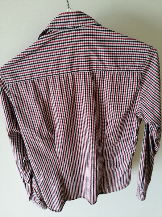 Camisa quadrados vermelho e preto