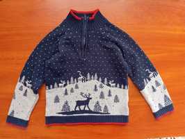 Теплый зимний новогодний свитер