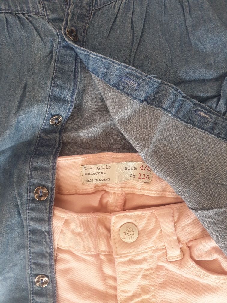 Spodnie i koszula jeans 110