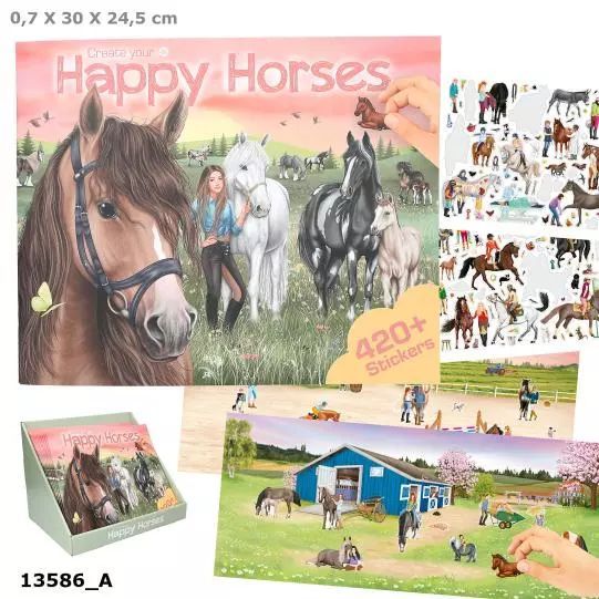 Zestaw Kreatywny Z Naklejkami Happy Horses 13586A  Nowa