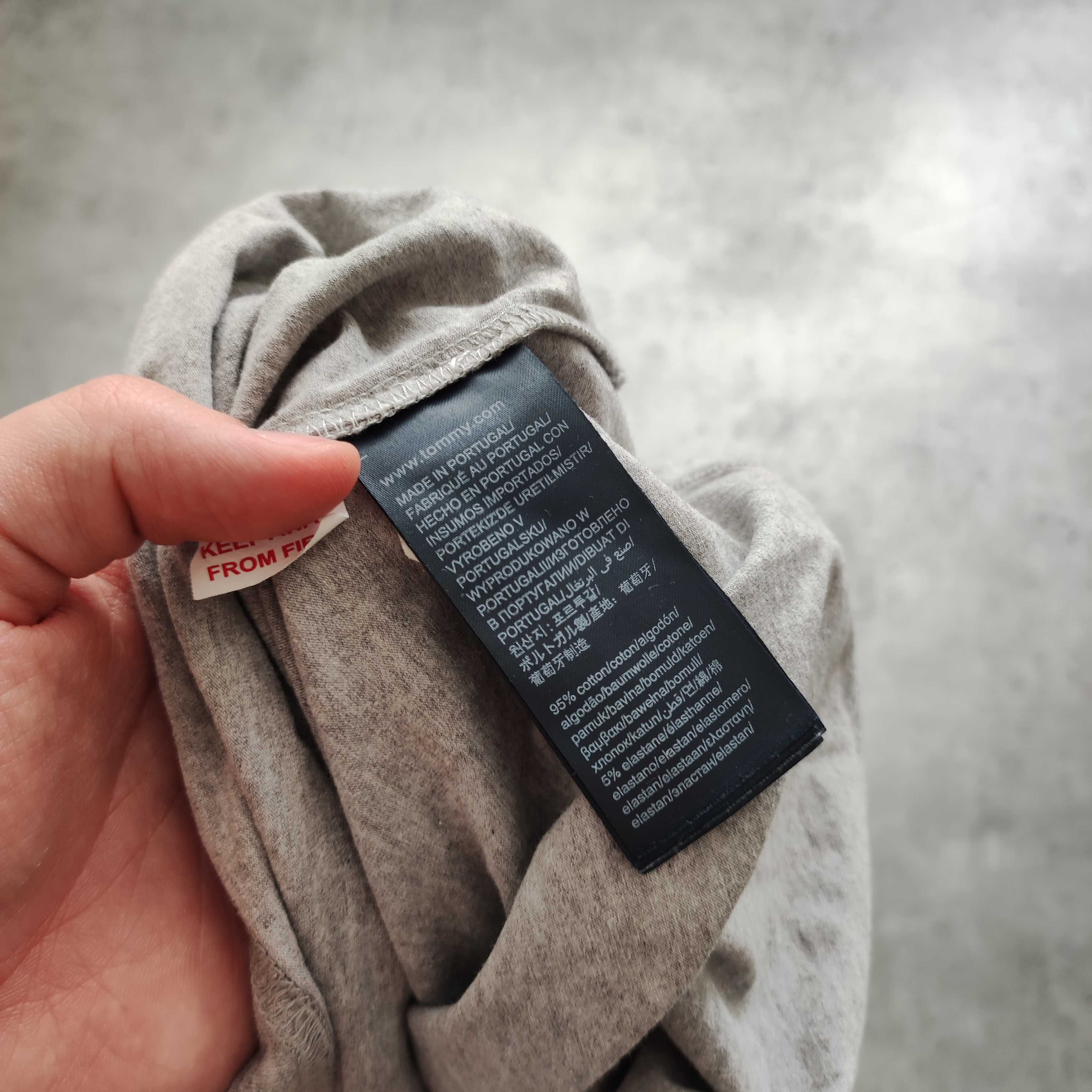 MĘSKA Koszulka Bawełna PREMIUM Logo Kołnierzyk Tommy Hilfiger Casual