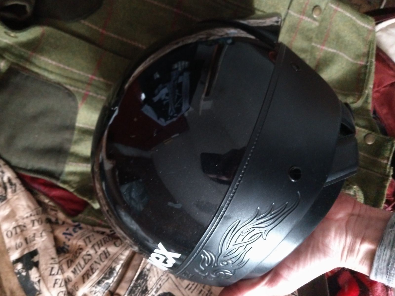 Шлем, шолом мотоциклетний 57-58см.