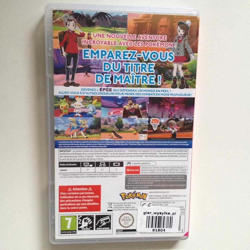 Pokemon Sword Nintendo Switch multi Sklep W-wa Ursynów