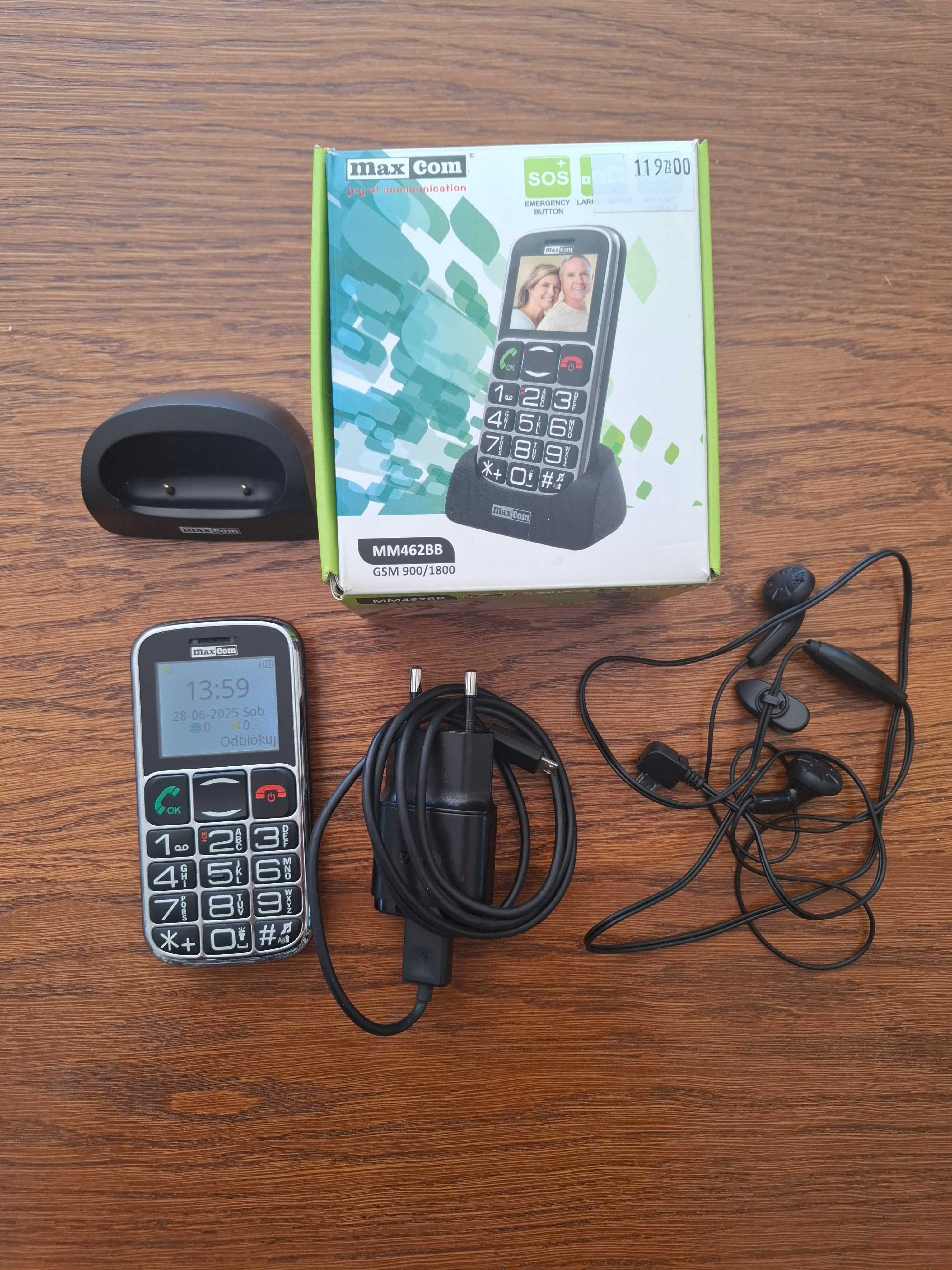 Telefon komórkowy dla seniora  MAXCOM MM462BB Czarny