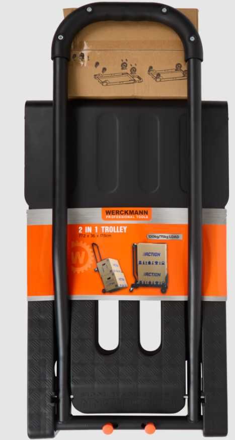 Wózek transportowy Werckmann 2 w 1 – składany, do 120 kg, nowy