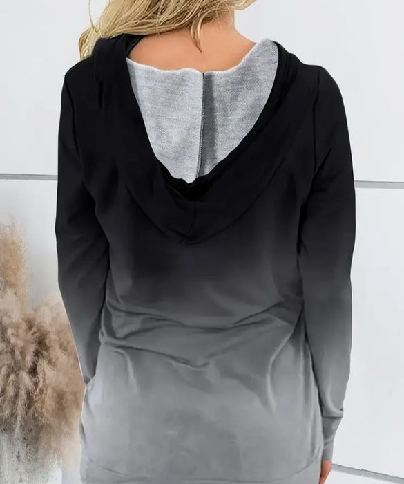 Bluza damska ombre z kapturem XXL