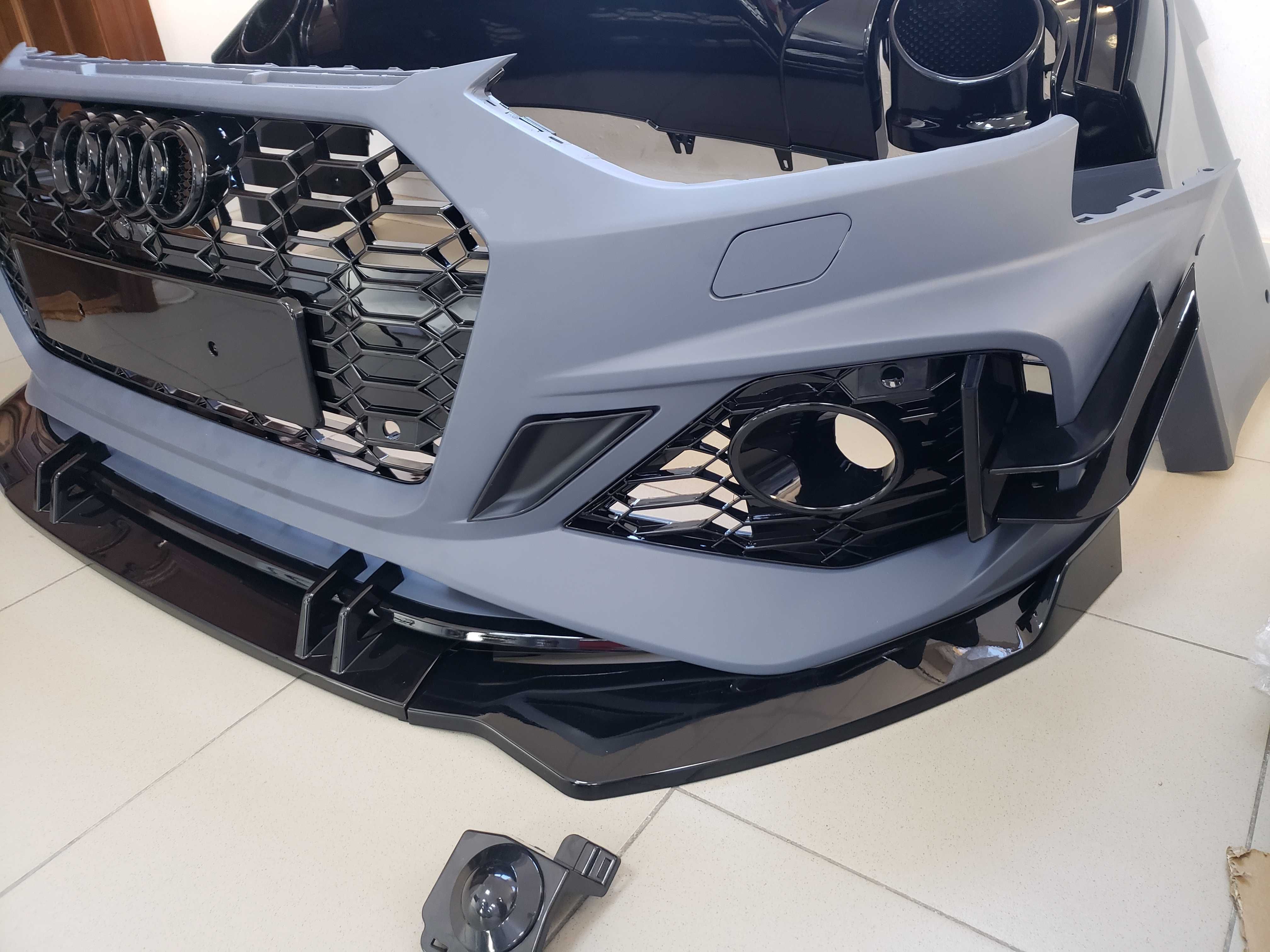 Бампер передний на Audi A4 B9 2019-2022г RS