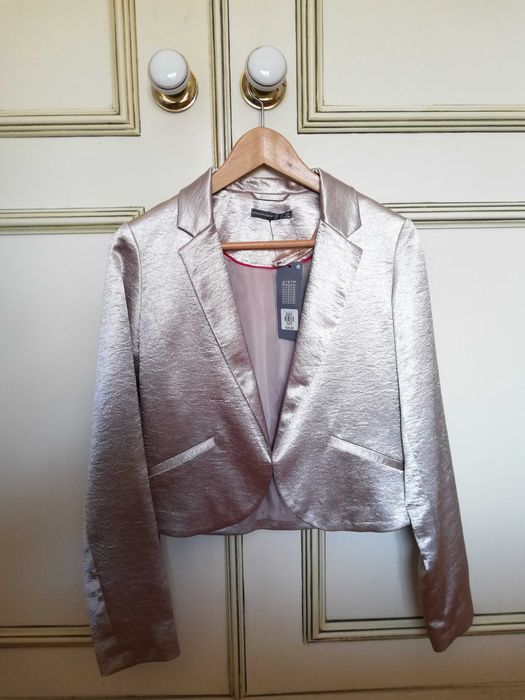 Blazer cetim champagne