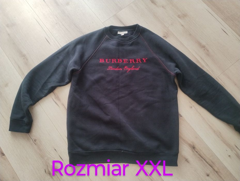 Sprzedam czarną bluzę marki Burberry rozmiar xxl