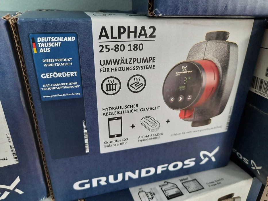 НОВЫЙ. Циркуляционный насос Grundfos ALPHA2 25-60 180 / 25-40 180