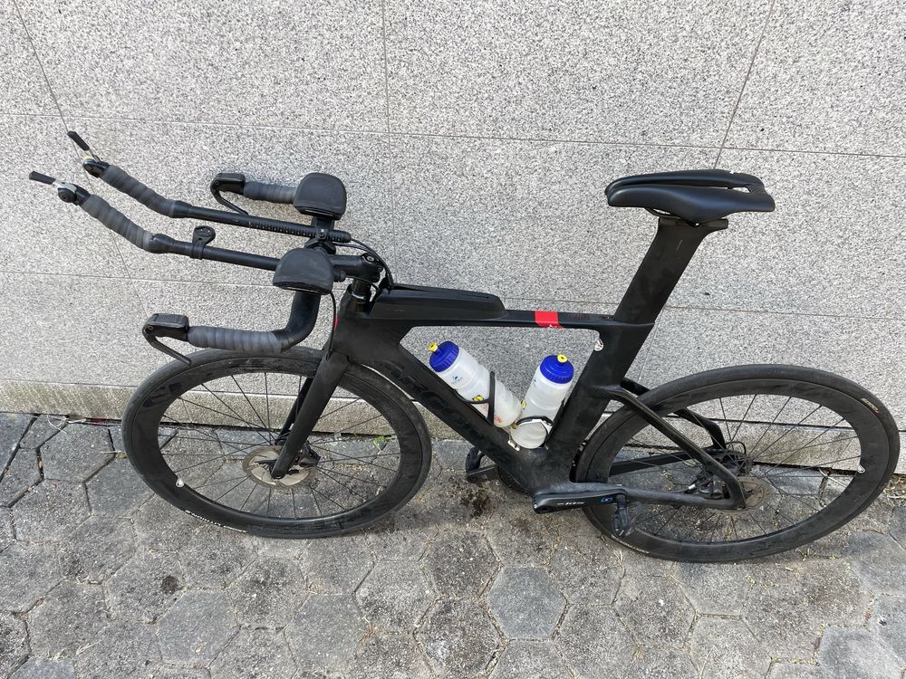 Bicicleta Aero Triatlo TT Argon 18 e117 Tri Disc c/potenciometro
