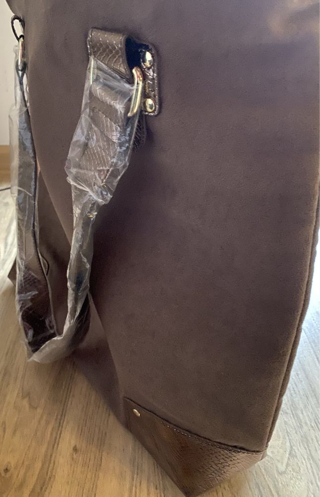 Nowa Duża TORBA TOREBKA A4 na ramię i do ręki shopper