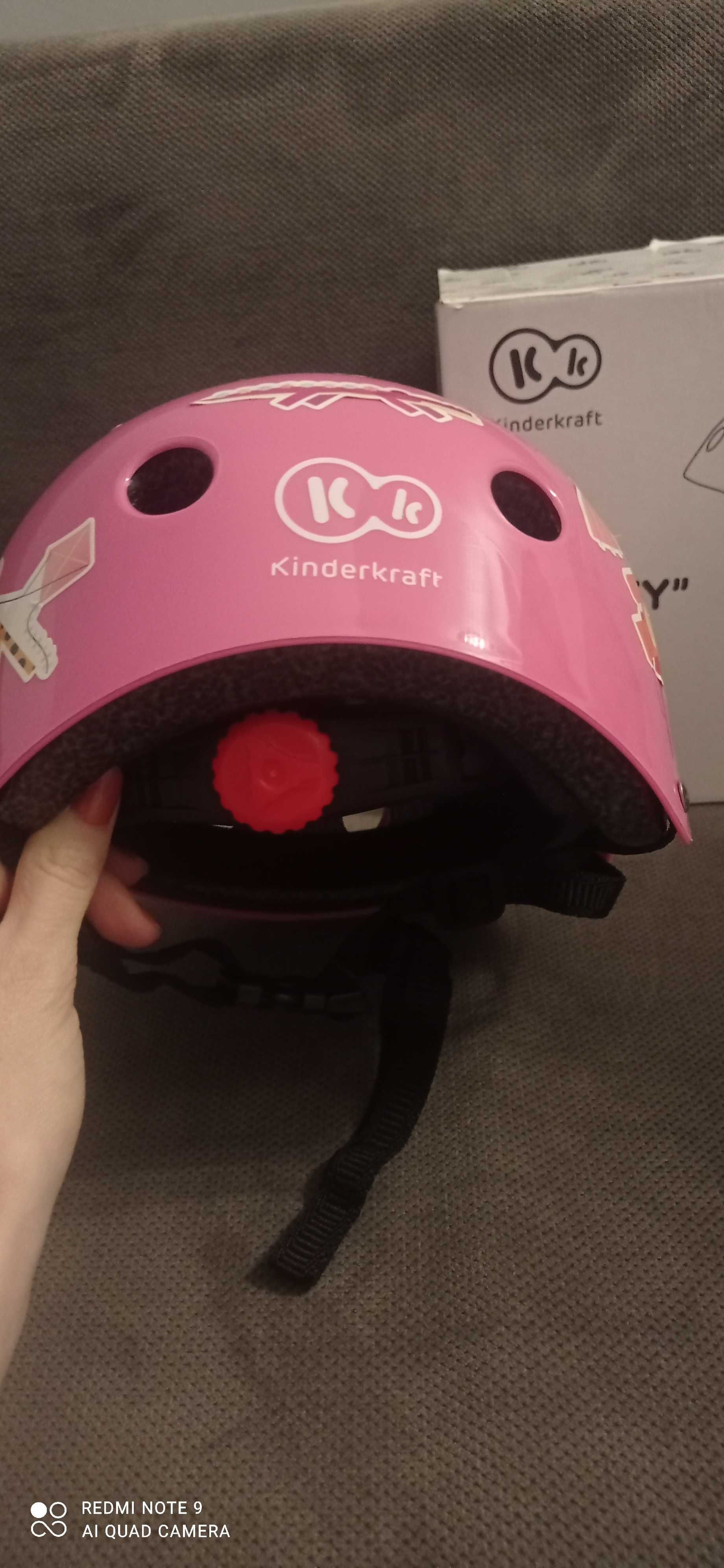 Kask rowerowy Kinderkraft różowy