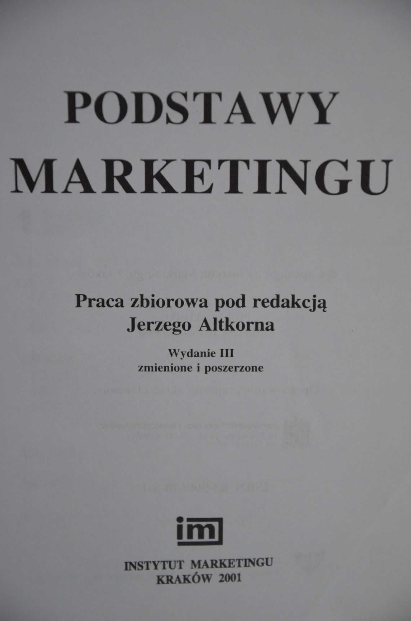 Książka "Podstawy marketingu" praca zbiorowa Jerzy Altkorn