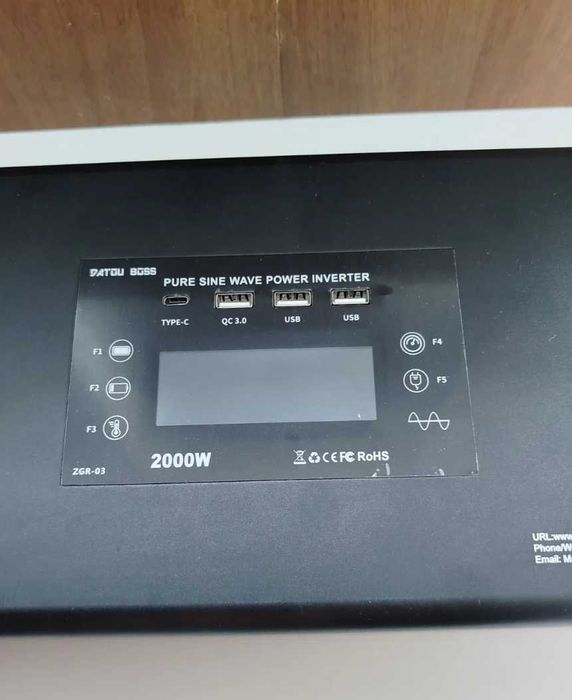 Інвертор DATOUBOSS ZGR-03, 48V->220V, 2000/4000W Чистий синус