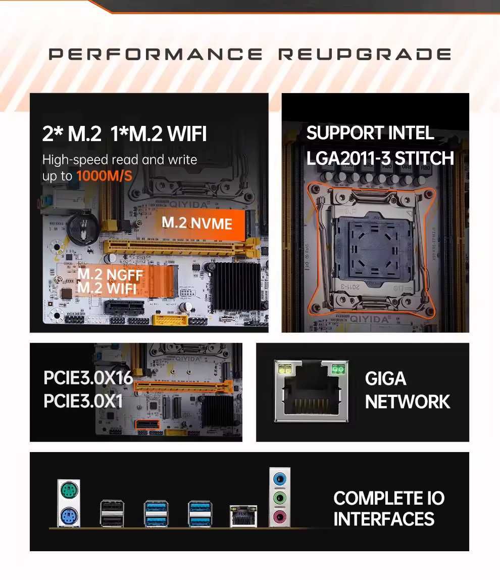 Комплект ігровий QIYIDA X99 + Xeon E5-2670v3 + 16 ГБ ОЗУ | Комп’ютер