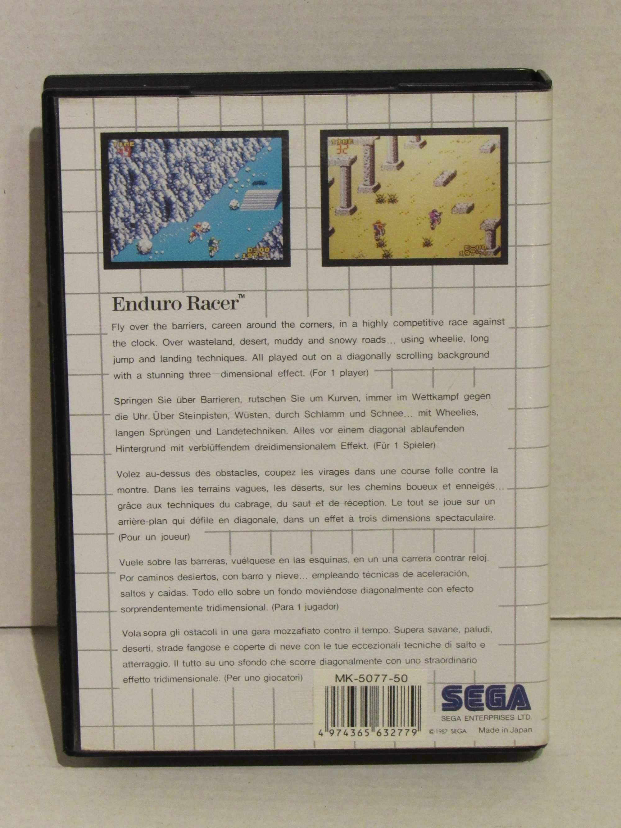 Jogo Sega Master System Enduro Racer completo