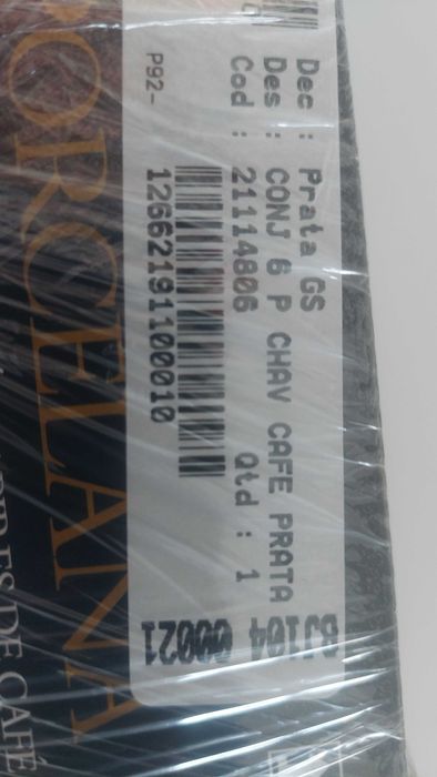 Conjunto de 6 chávenas de café Vista Alegre prata NOVO