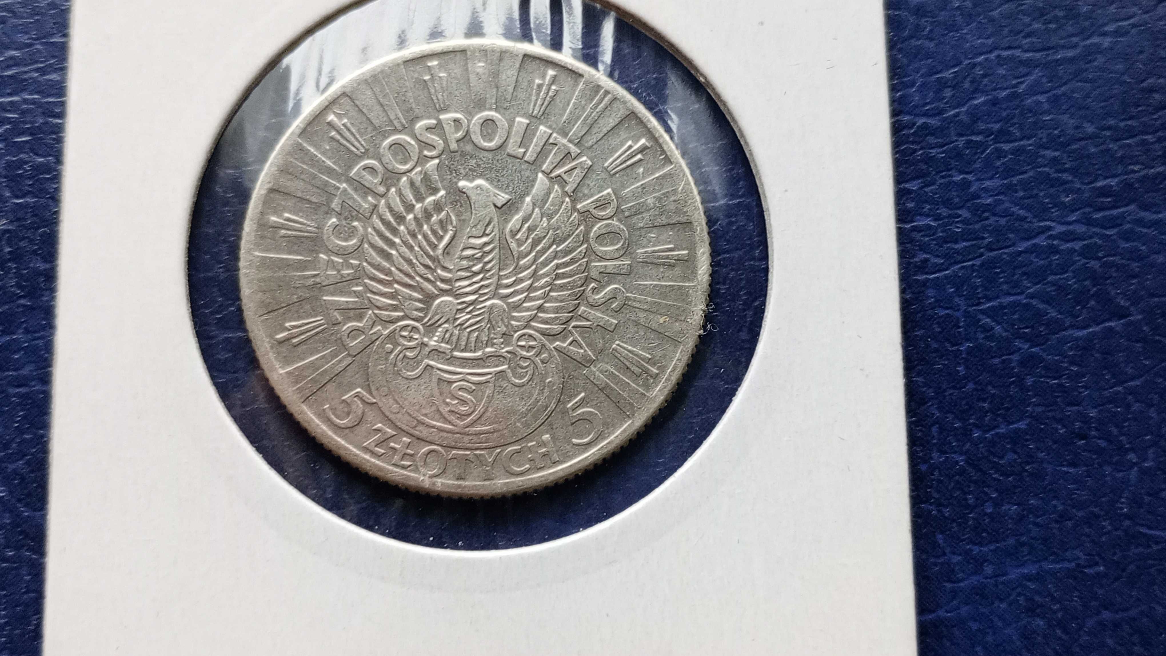 Stare monety 5 złotych 1934 Piłsudski Strzelecki srebro 2RP