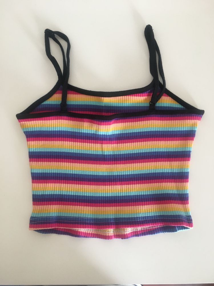 Top alças multicolor