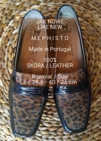 Mephisto  Eleganckie buty francuskiej marki, 100% Skóra, Roz. 39,5-40
