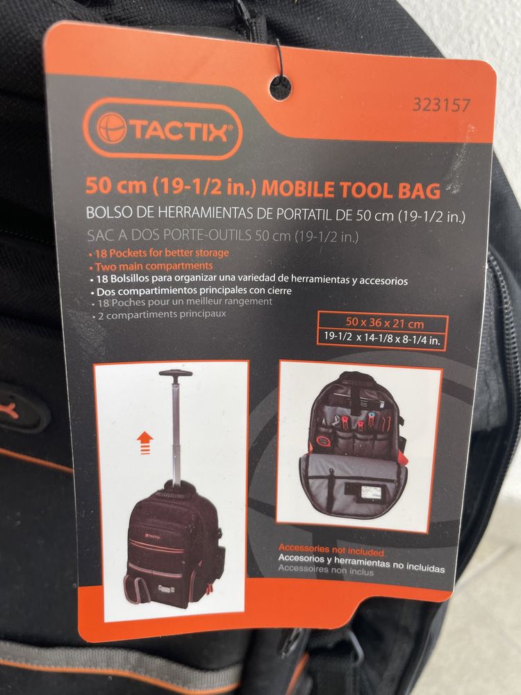 Troley p/ferramentas 50cm TACTIX - NOVO
