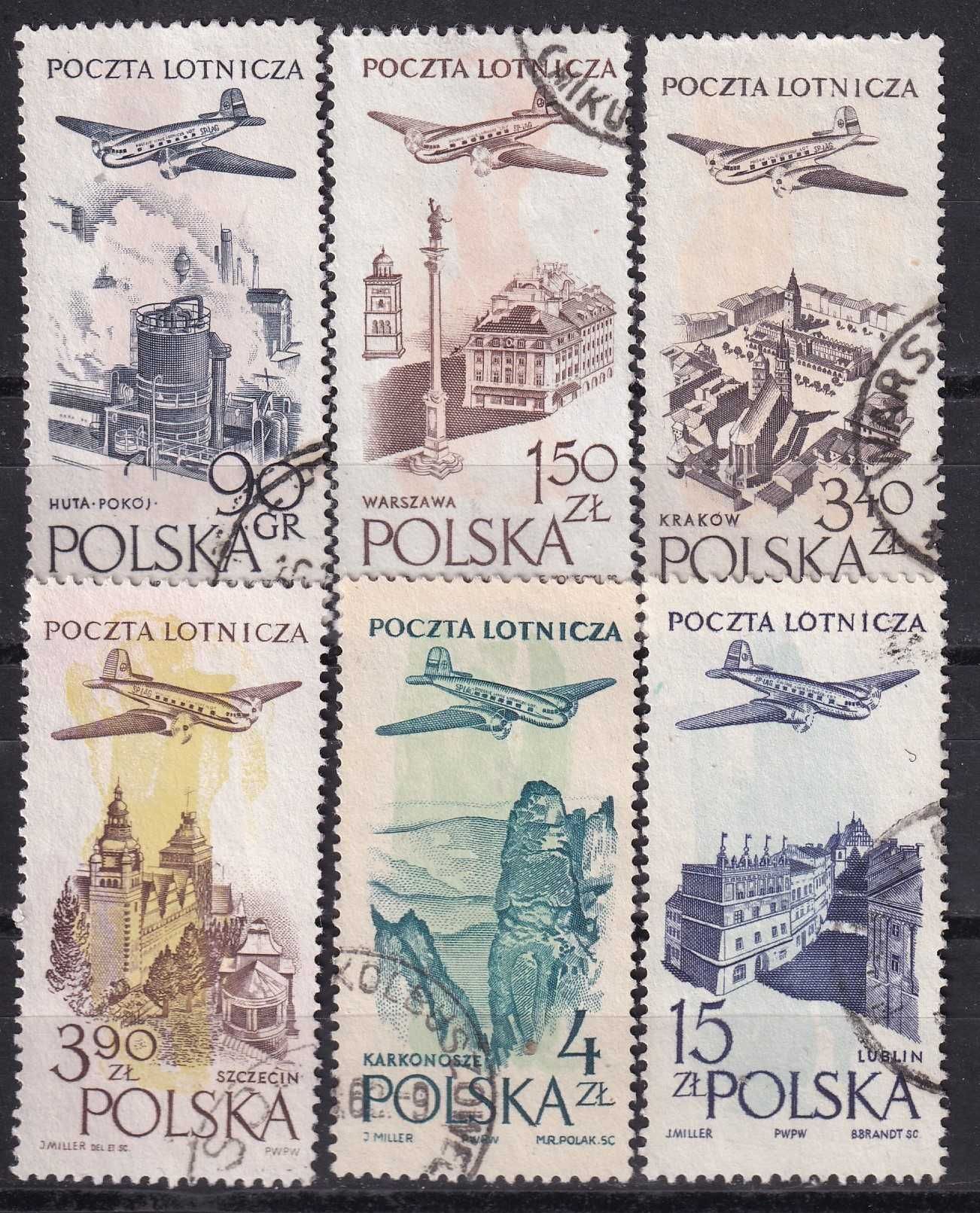 Polska 1957 fi.890-895 kasowane cena 3,90 zł kat.2,25€