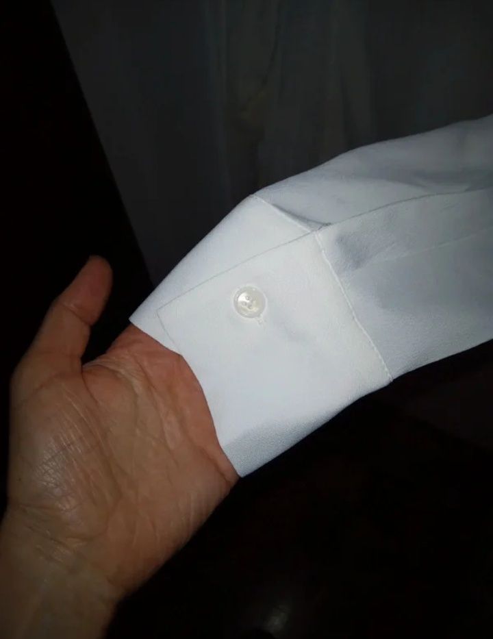 Blusa branca plissada S Zara