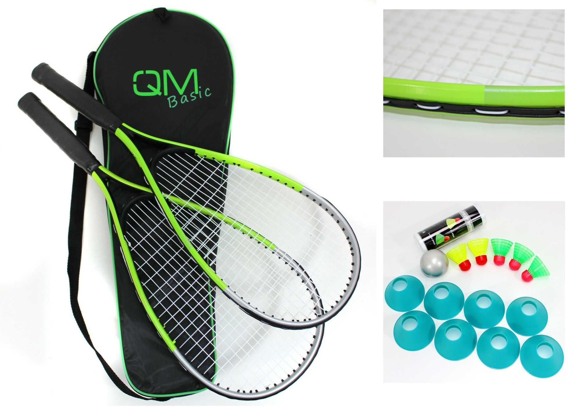Zestaw speedbadminton szybki badminton rakiety lotki torba znaczniki