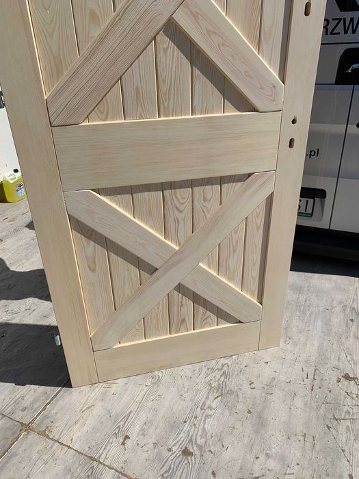 Drzwi garażowe drewniane dwuskrzydłowe NA WYMIAR Montaż Cała Polska
