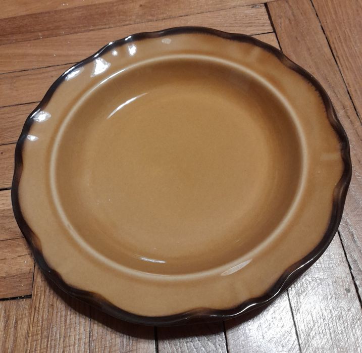 Talerze głębokie 6szt Porcelit Pruszków i duży półmisek-PRL