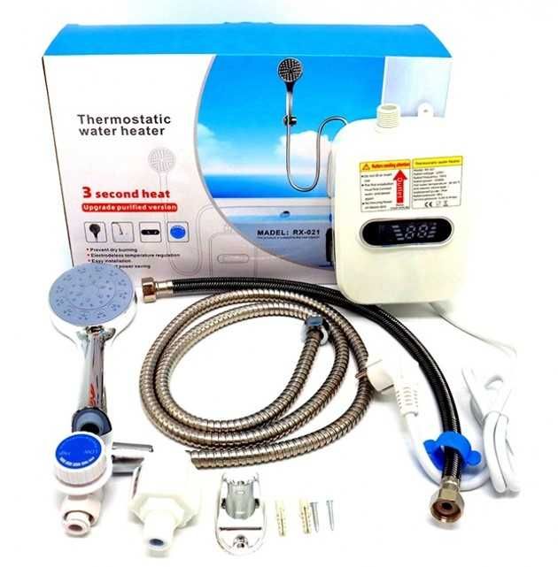 Проточний електричний водонагрівач Temmax RX-021 з душем 3500Вт до 60°