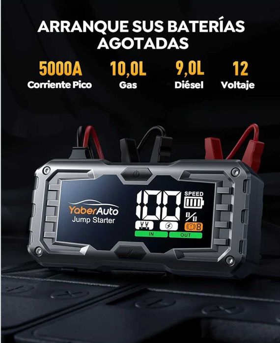 Booster de baterias de carro 5000A 21800 mAh, YaberAuto