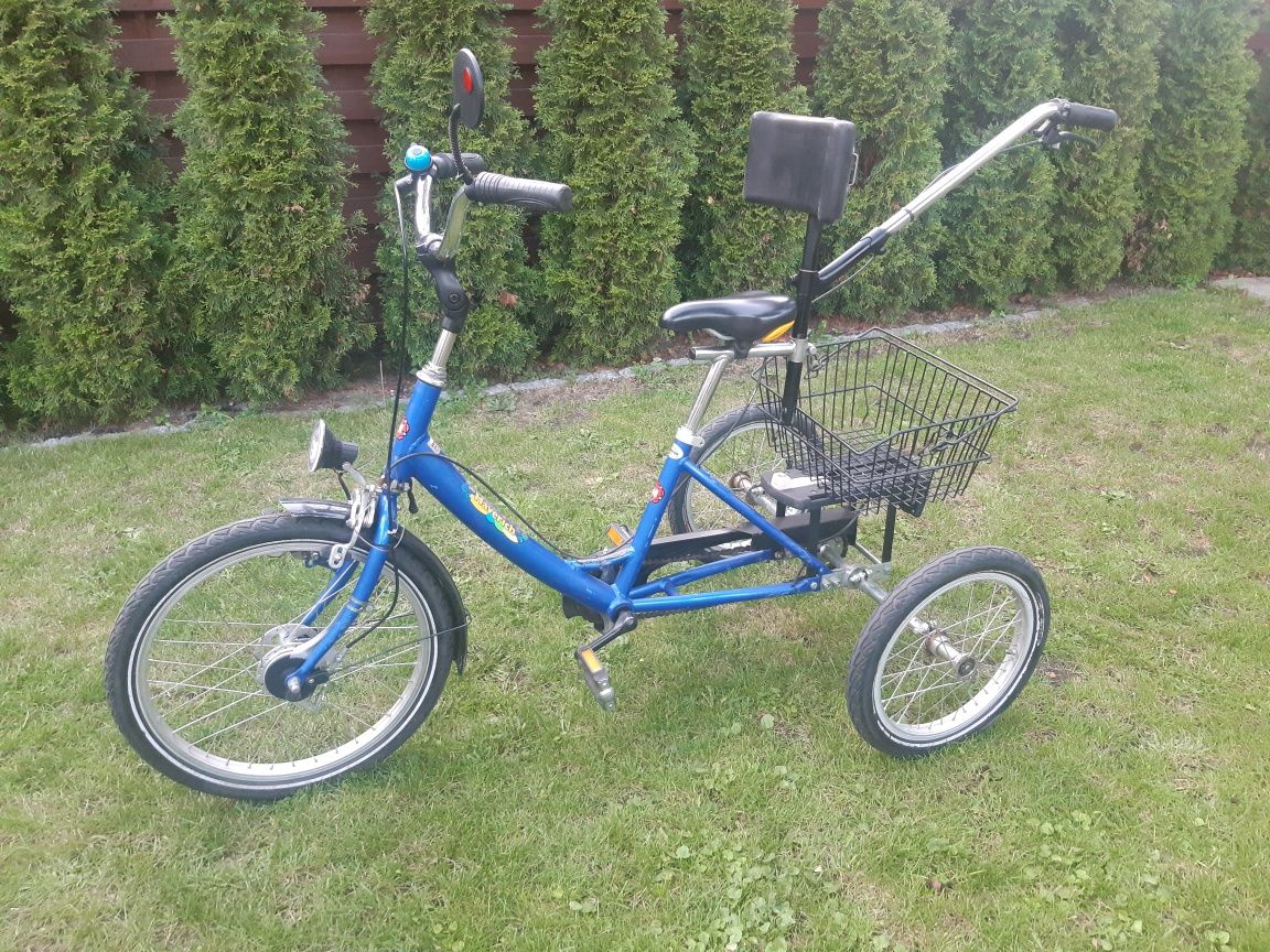Aluminiowy rower rehabilitacyjny trzykołowy dziecięcy