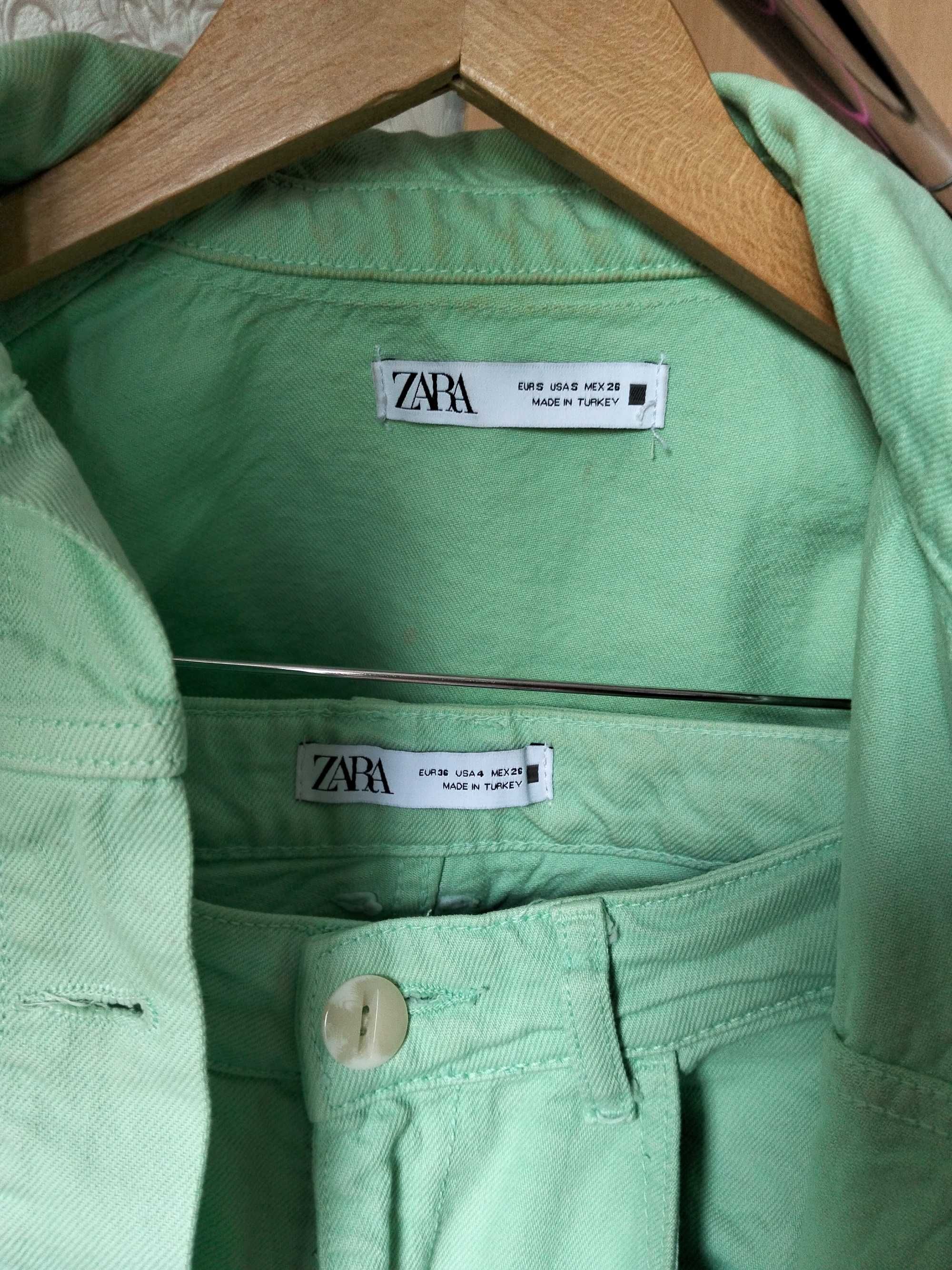 Зелена джинсовка ZARA