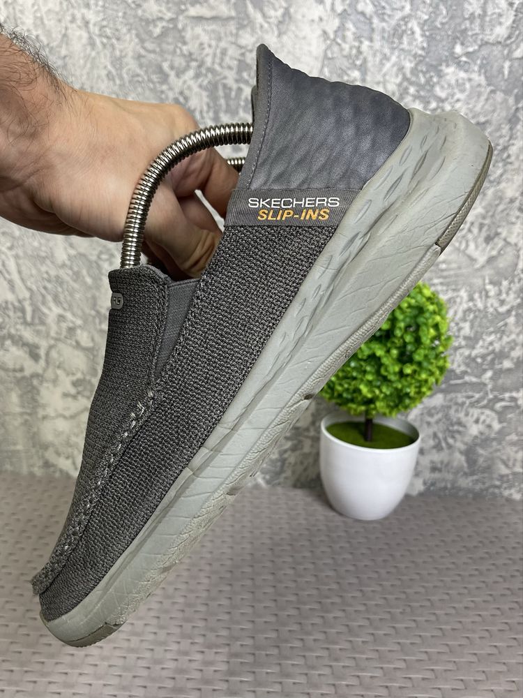 Skechers Slip-ins кроссовки туфли 42 размер серые оригинал